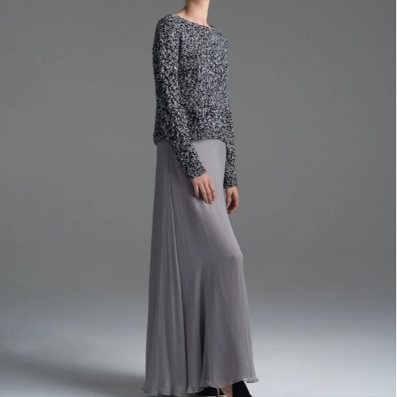 Davina nubby chunky black/white cotton polyester wool blend sweater SM - Picture 1 of 7